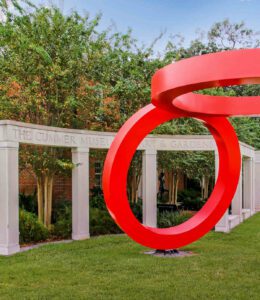 The Cummer Museum Art And Garden Red Circular Statue In Riverside